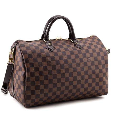 louis vuitton speedy 35 damier ebene bandouliere|louis vuitton damier ebene 35.